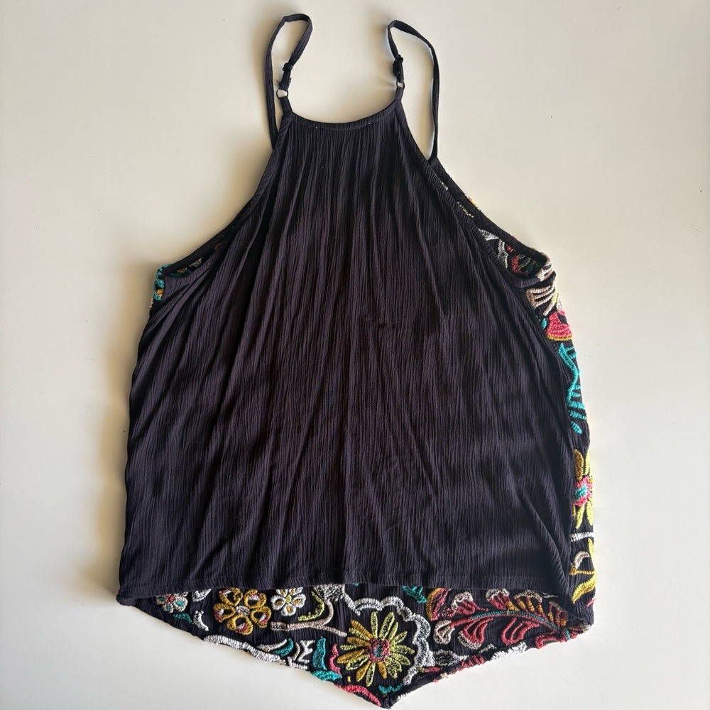 Idyllwind Women's Floral Haze Halter Crinkle Top Size Small - Picture 9 of 9